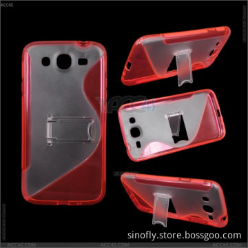 Protective TPU Skin Case Cover with Kickstand for Samsung Galaxy Mega 5.8 / I9150 (P-SAMI9150TPUPC001)